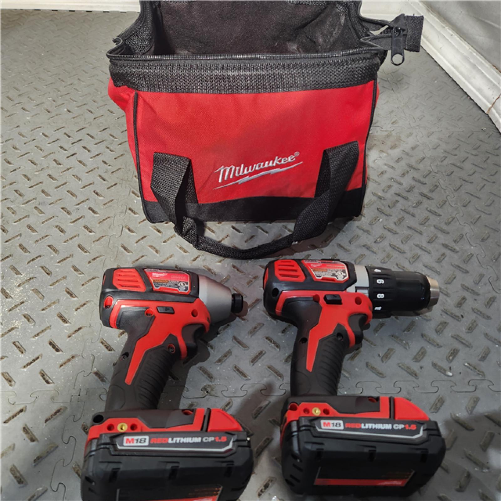 HOUSTON Location-AS-IS-Milwaukee 2-Tool M12 12V Lithium-Ion Drill/Driver & Impact Driver Cordless Tool Combo Kit APPEARS IN NEW! Condition
