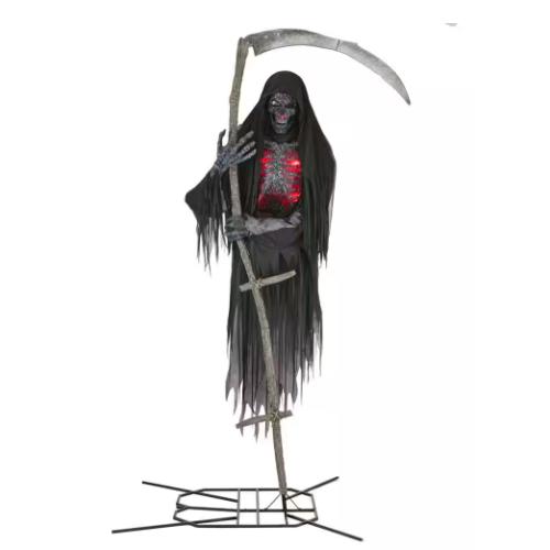 DALLAS LOCATION - Home Accents Holiday 12 ft. Grave & Bones Giant-Sized Color Changing Animated LED Levitating Reaper