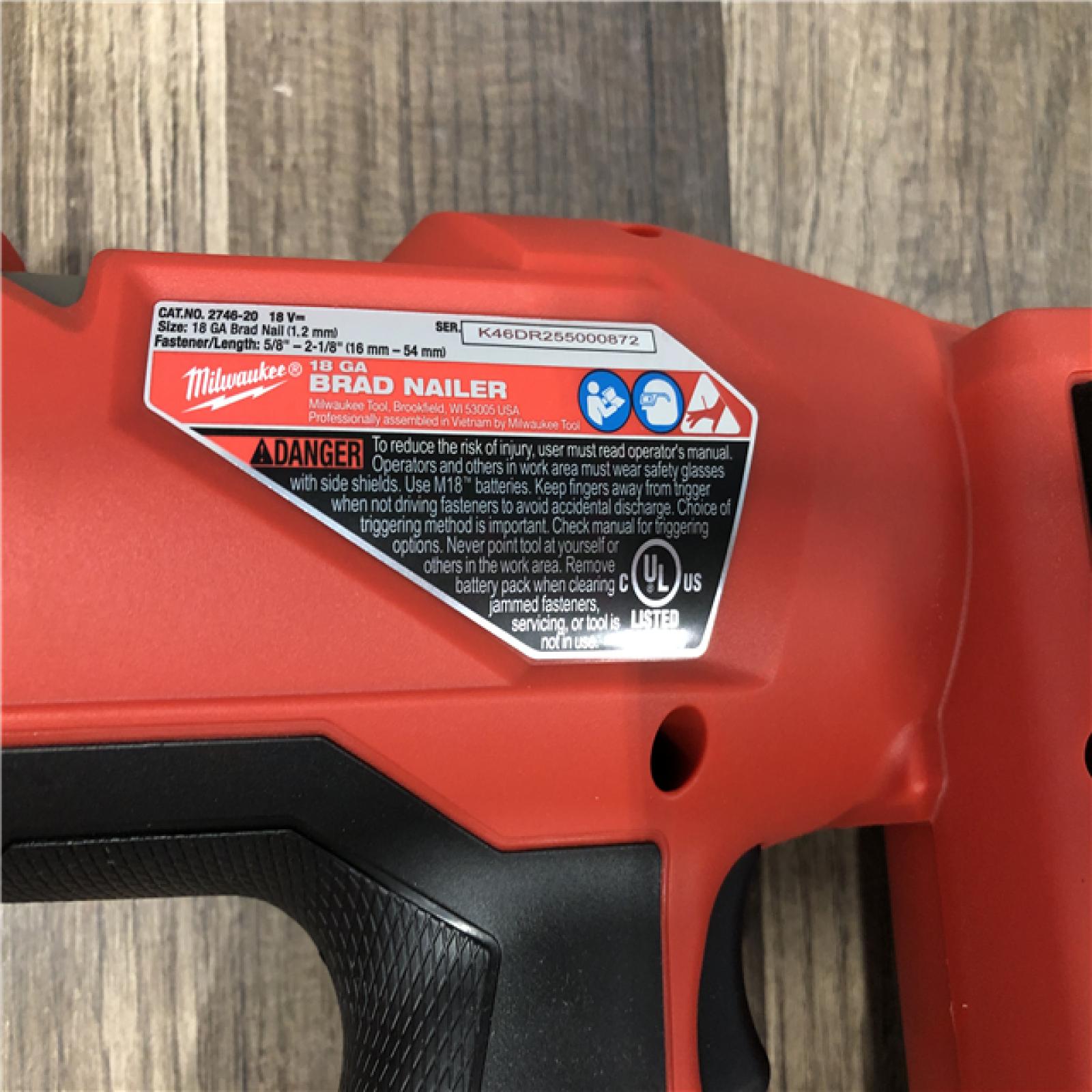 AS-IS Milwaukee FUEL 18-Volt Lithium-Ion Brushless Cordless Gen II 18-Gauge Brad Nailer (Tool-Only)