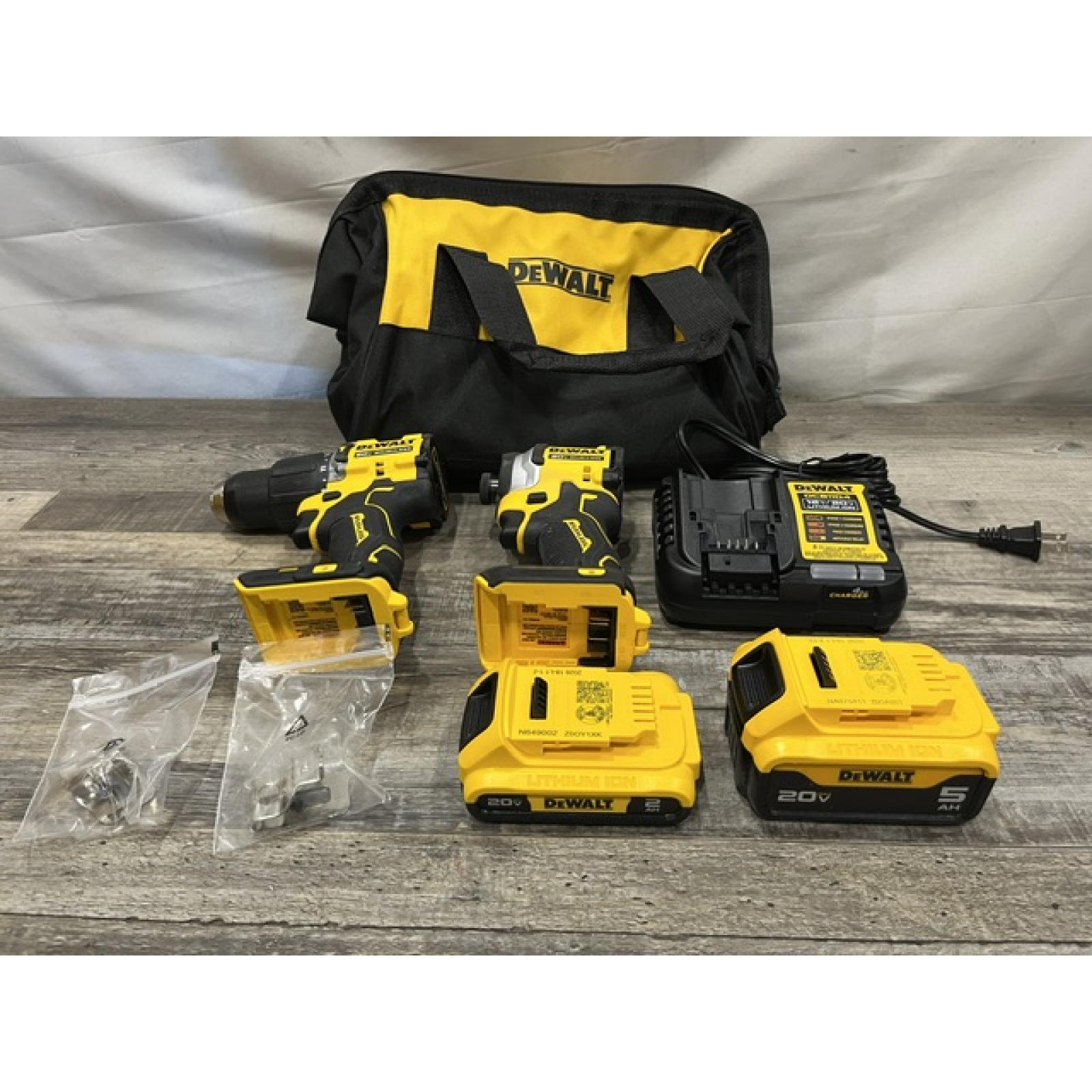 AS-IS DEWALT ATOMIC 20V MAX Lithium-Ion Cordless 2-Tool Combo Kit
