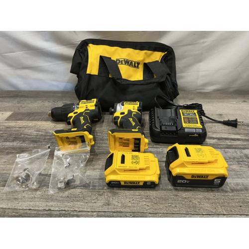 AS-IS DEWALT ATOMIC 20V MAX Lithium-Ion Cordless 2-Tool Combo Kit