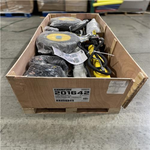 DALLAS LOCATION- AS-IS CHAMPION 28-Ton 224cc Vertical/Horizontal Op Log Splitter w/ Funnel & Hydraulic Oil