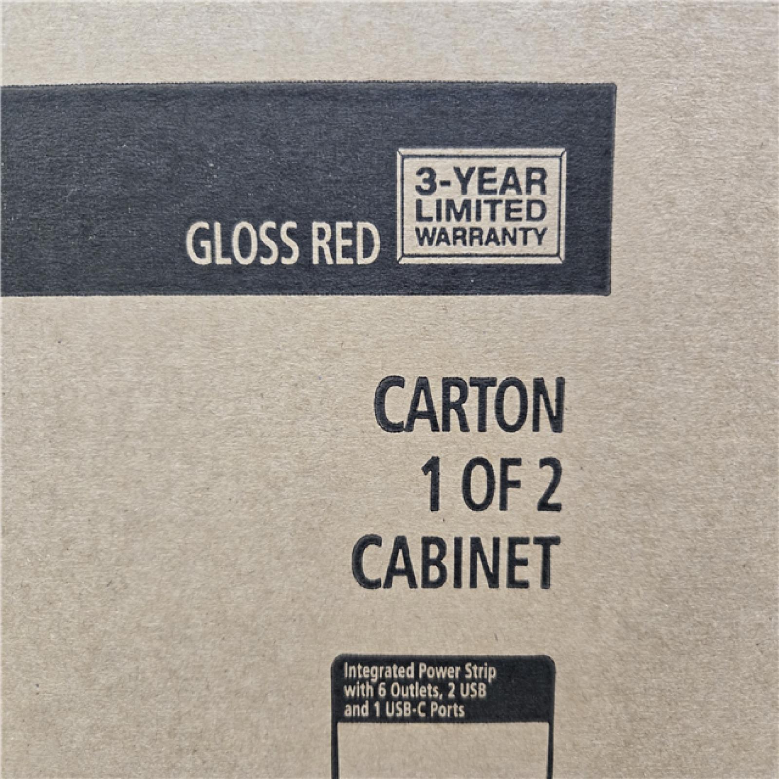 DALLAS LOCATION - HUSKY 42 in. 12-Drawer 24.5 in. Deep Tool Chest/Rolling Cab Set Gloss Red PALLET-(2 SETS)