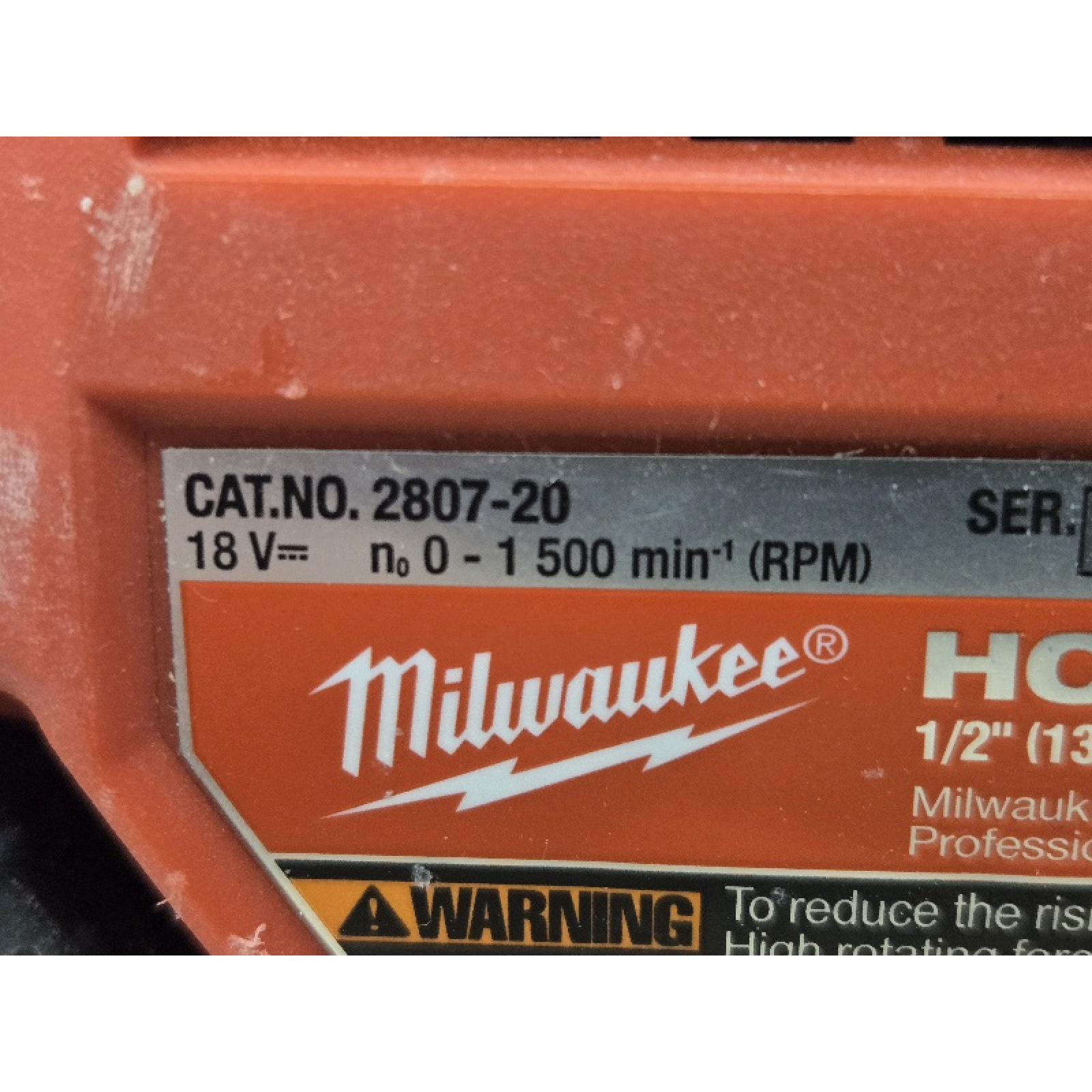 AS-IS Milwaukee M18 18V Fuel Hole Hawg 1/2 Right Angle Drill 2807-20 (Tool-Only)
