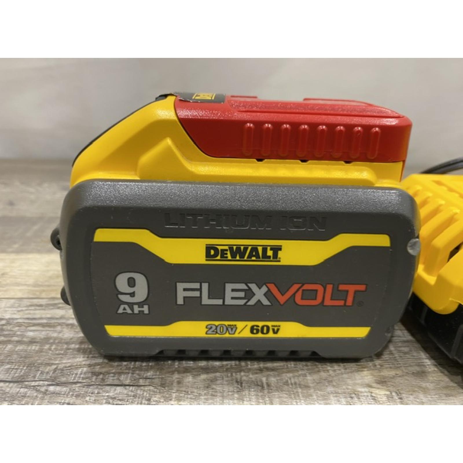 AS-IS DEWALT 20V/60V MAX FLEXVOLT Lithium-Ion 9.0Ah Battery and Charger Starter Kit