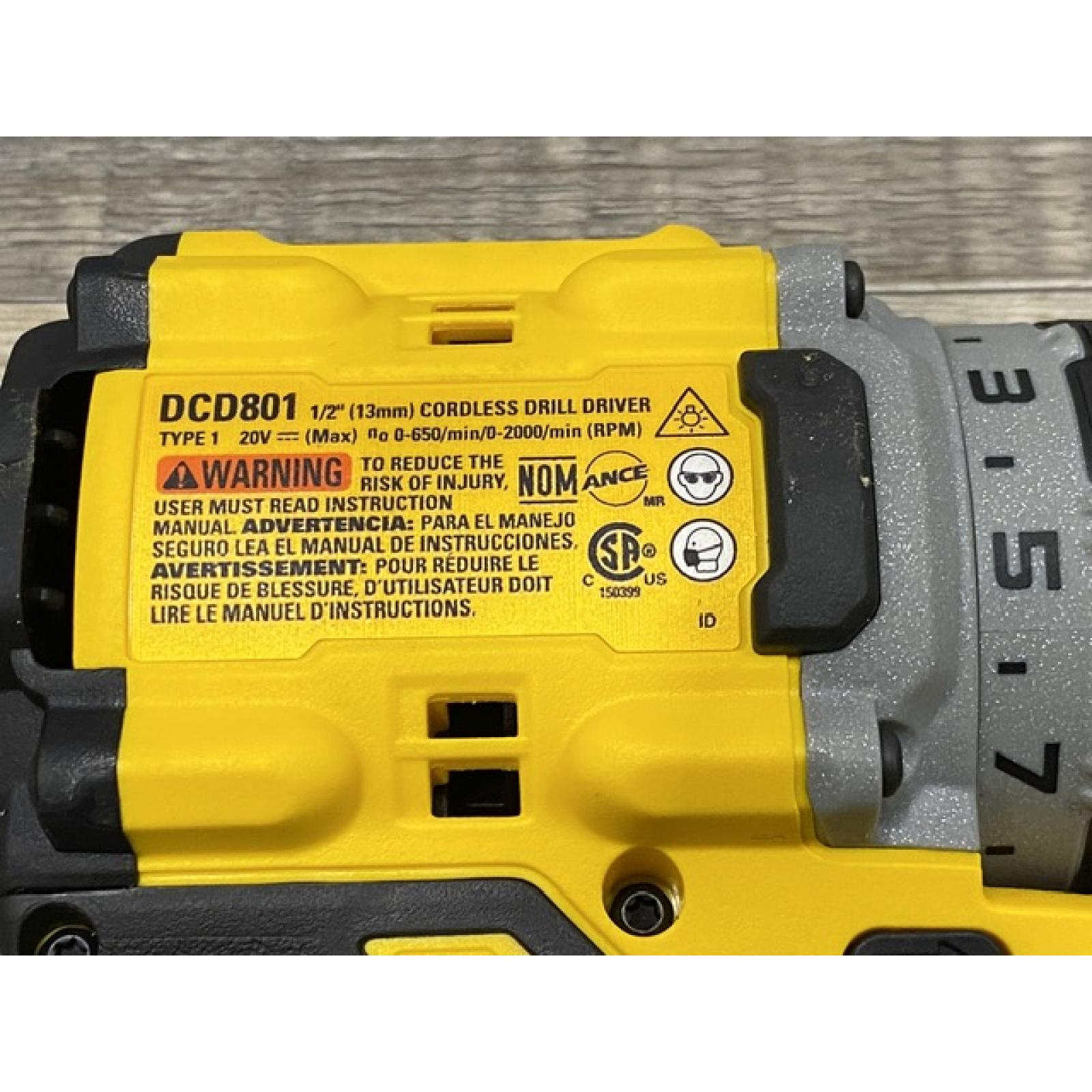 AS-IS DEWALT 20V XR Lithium-Ion Cordless Brushless 1/2 in. Drill/Driver Kit