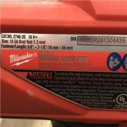 AS-IS Milwaukee FUEL 18-Volt Lithium-Ion Brushless Cordless Gen II 18-Gauge Brad Nailer (Tool-Only)