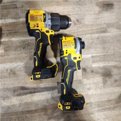 HOUSTON LOCATION - AS-IS DEWALT 20V MAX XR Hammer Drill and ATOMIC Impact Driver 2 Tool Cordless Combo Kit with (2) 4.0Ah Batteries, Charger, and Bag
