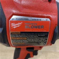 AS-IS Milwaukee 18V Lithium-Ion 570 MPH Brushless Cordless Precision Blower (Tool-Only)