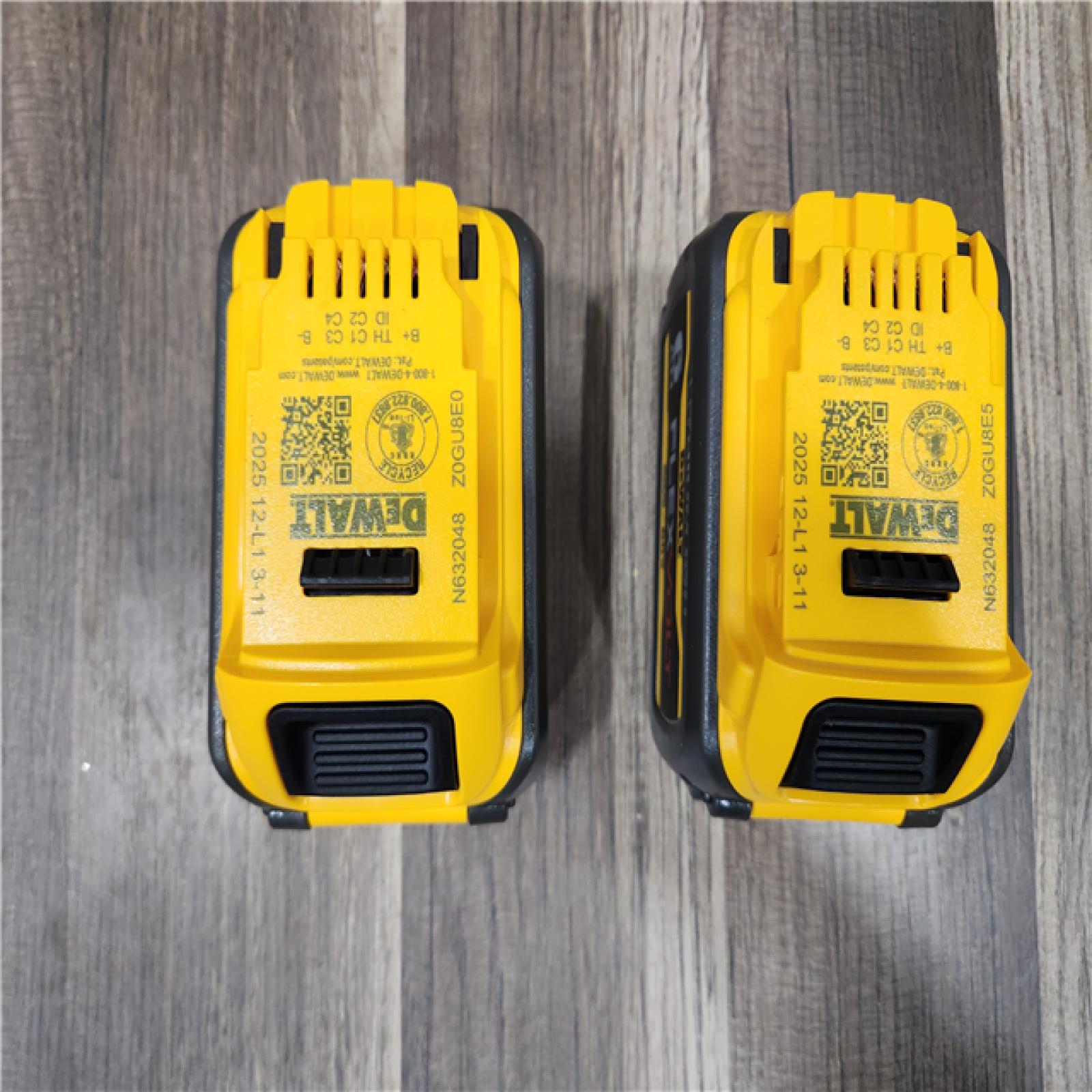 AS-IS DEWALT FLEXVOLT 20V/60V MAX Lithium-Ion 6.0Ah Battery Pack (2 Pack)