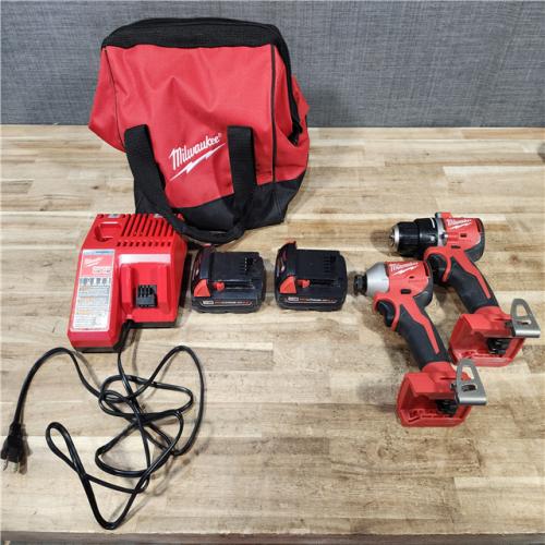 HOUSTON LOCATION - AS - IS Milwaukee 2 Tool Combo Kit W/ (2) Battery & Charger