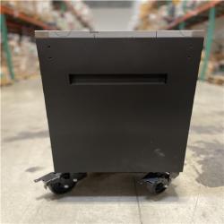 DALLAS LOCATION- AS-IS HUSKY Heavy Duty 96 in. W x 24 in. D Matte Black Mobile Workbench Cabinet w Stainless Steel Top
