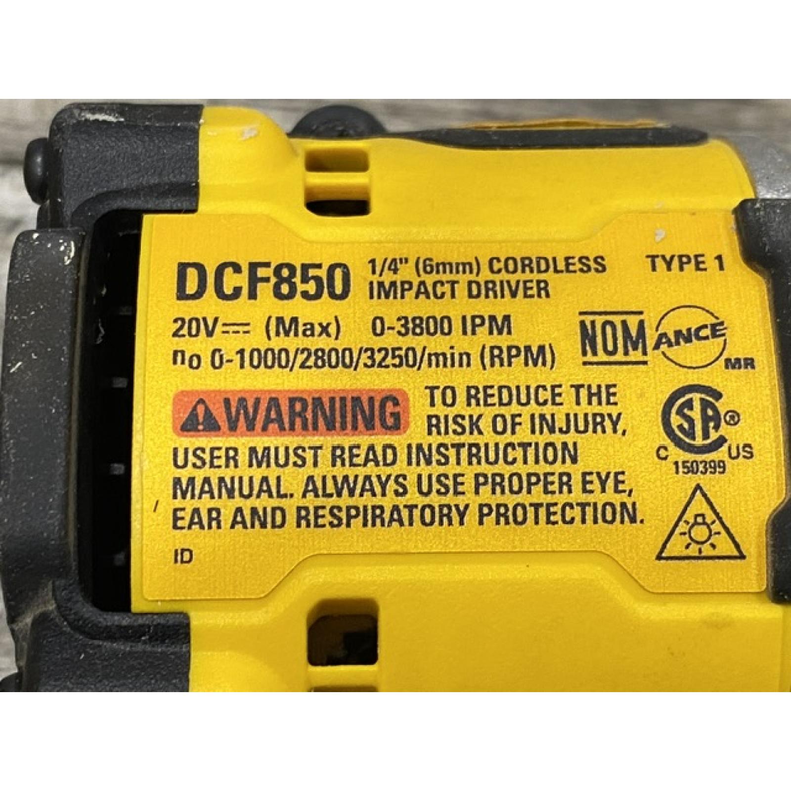 AS-IS DEWALT ATOMIC 20V MAX Cordless Brushless Compact 1/4 in. Impact Driver (Tool Only)