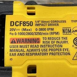 AS-IS DEWALT ATOMIC 20V MAX Cordless Brushless Compact 1/4 in. Impact Driver (Tool Only)