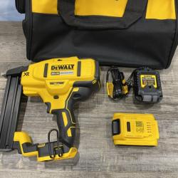 AS-IS DEWALT 20V MAX XR Lithium-Ion Cordless 18-Gauge Narrow Crown Stapler Kit