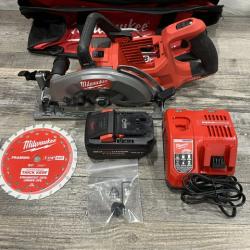 AS-IS Milwaukee FUEL ONE-KEY 18V Lithium-Ion Cordless 7-1/4 in. Rear Handle Circular Saw Kit