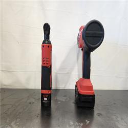 AS-IS- Milwaukee M12/M18 12/18V Lithium-Ion Cordless 3/8 in. Ratchet and 1/2 in.Combo Kit
