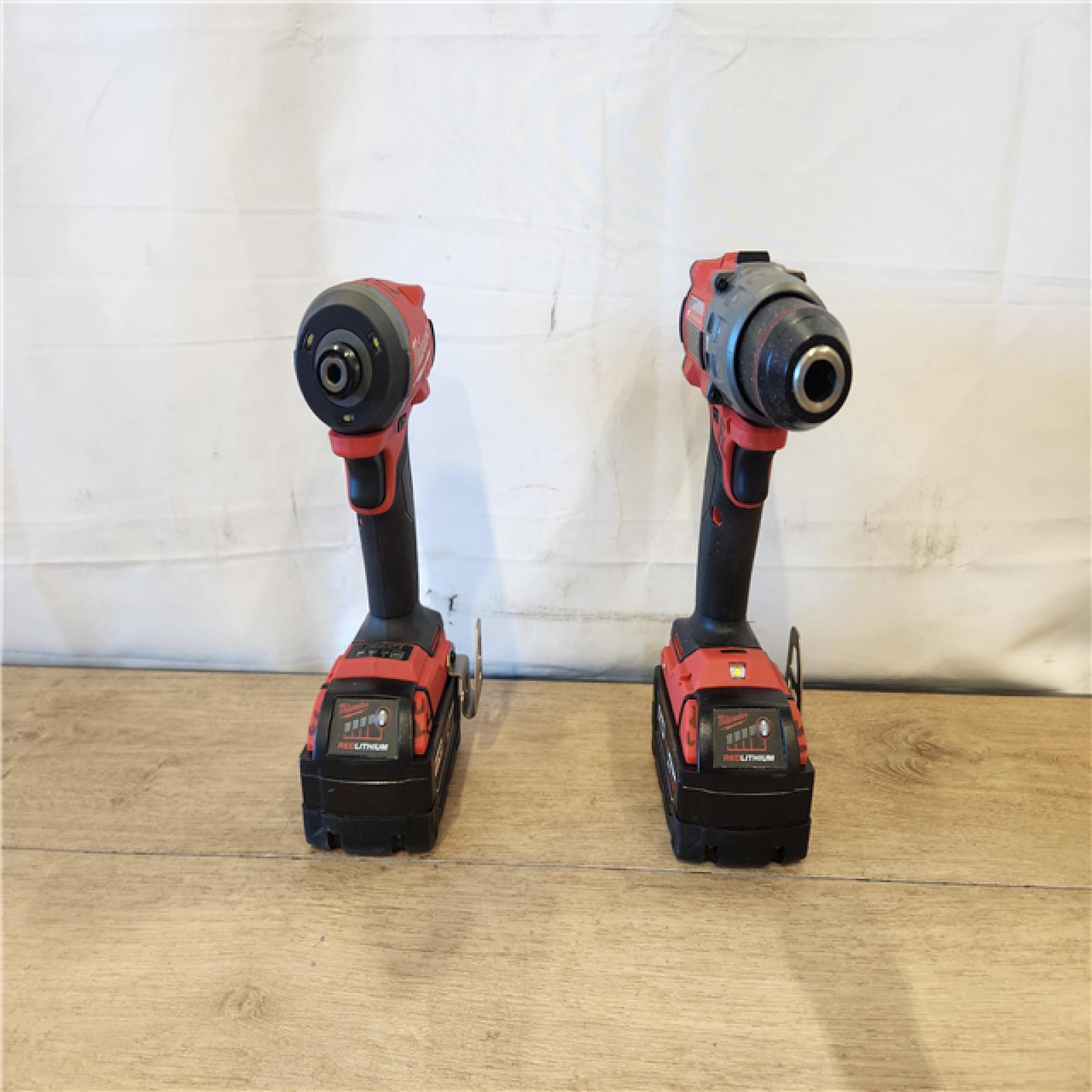 AS-IS- Milwaukee FUEL 18V Lithium-Ion Brushless Cordless Hammer Drill and Impact Driver Combo Kit
