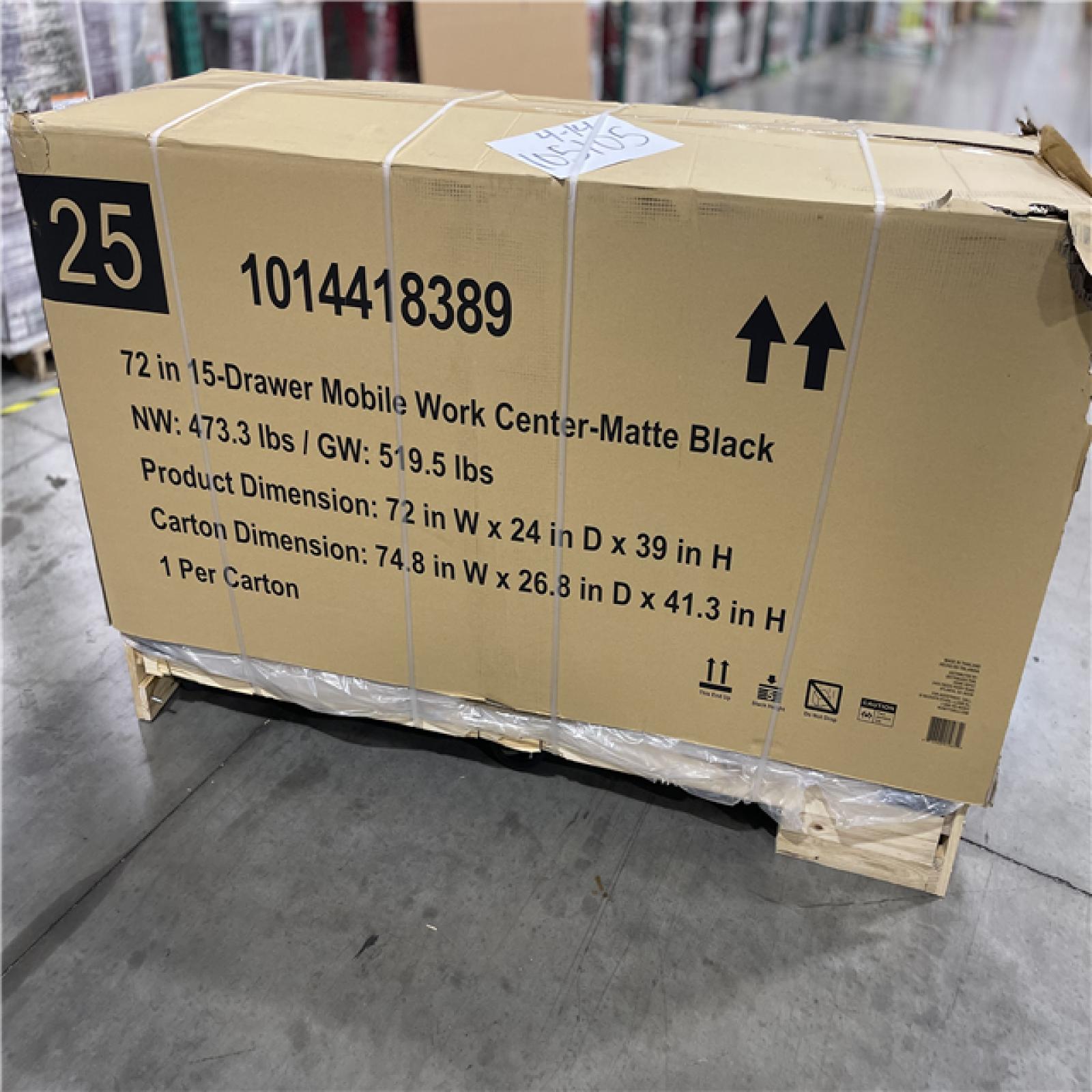 DALLAS LOCATION - AS-IS Husky 72IN 15 DRAWER MOBILE WORKBENCH