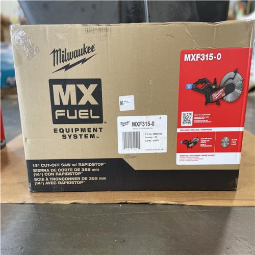 DALLAS LOCATION - AS-IS MILWAUKEE MX FUEL Lithium-Ion 14 in. Cut-Off Saw with RAPIDSTOP Brake and Diamond Ultra Segmented Blade (TOOL-ONLY)