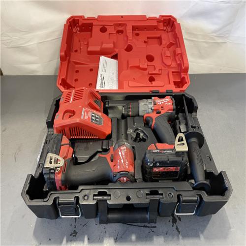 AS-IS - Milwaukee M18 FUEL 18V Lithium-Ion Brushless Cordless Hammer Drill and Impact Driver Combo Kit
