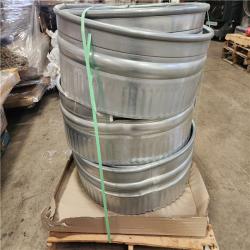 Phoenix Location Behlen Country 36 in. x 12 in. Round Galvanized Steel Wood Fire Ring Pallet