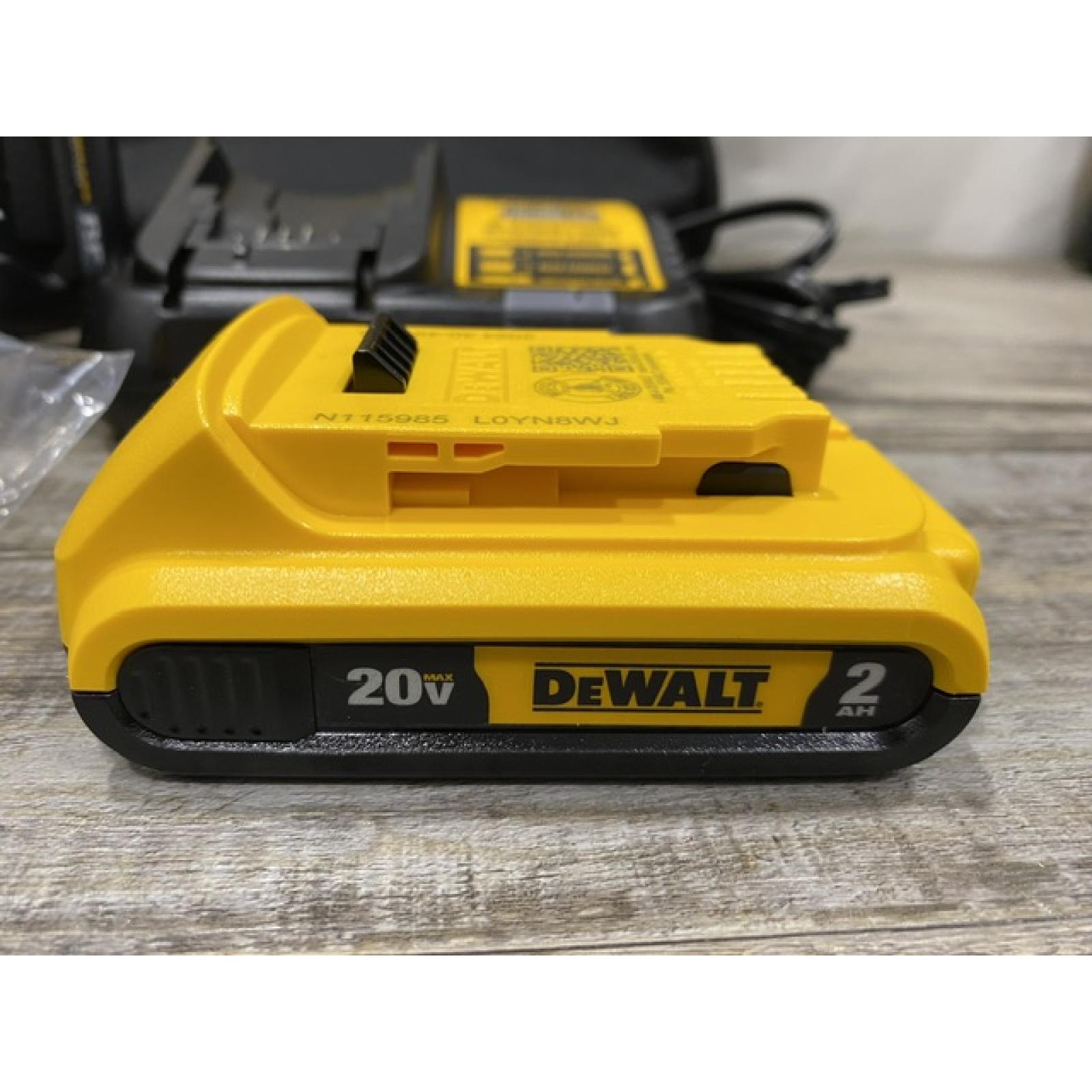 AS-IS DEWALT 20V MAX Lithium-Ion 15-Degree Electric Cordless Roofing Nailer Kit