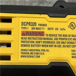 AS-IS DEWALT 20-Volt MAX 1 -1/2 in. Capacity Cordless Battery Powered Pruner (Tool Only)