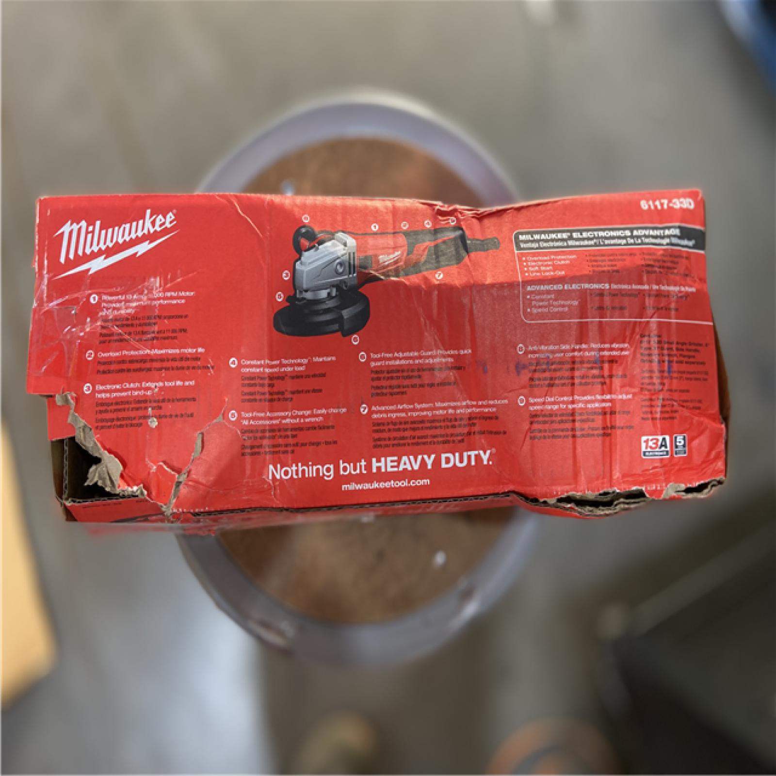 LIKE NEW! - Milwaukee 13 Amp 5 in. Small Angle Grinder with Dial Speed