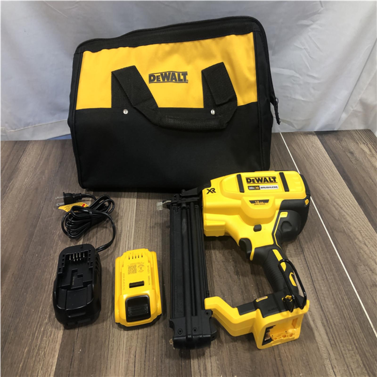 AS-IS DEWALT 20V MAX XR Lithium-Ion 2-1/8 in. 18-Gauge Electric Cordless Brad Nailer Kit