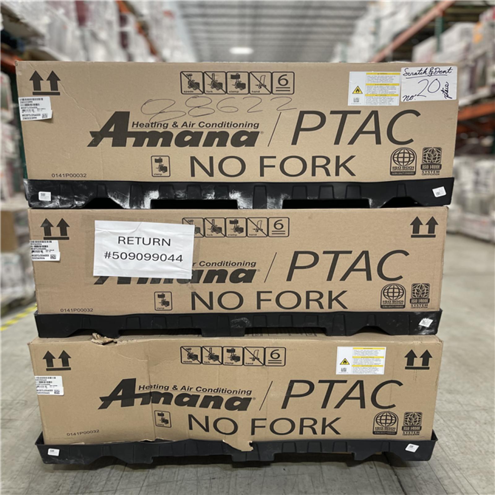 DALLAS LOCATION- AS-IS AMANA HEATING AND CONDITIONING PALLET-(6 UNITS)