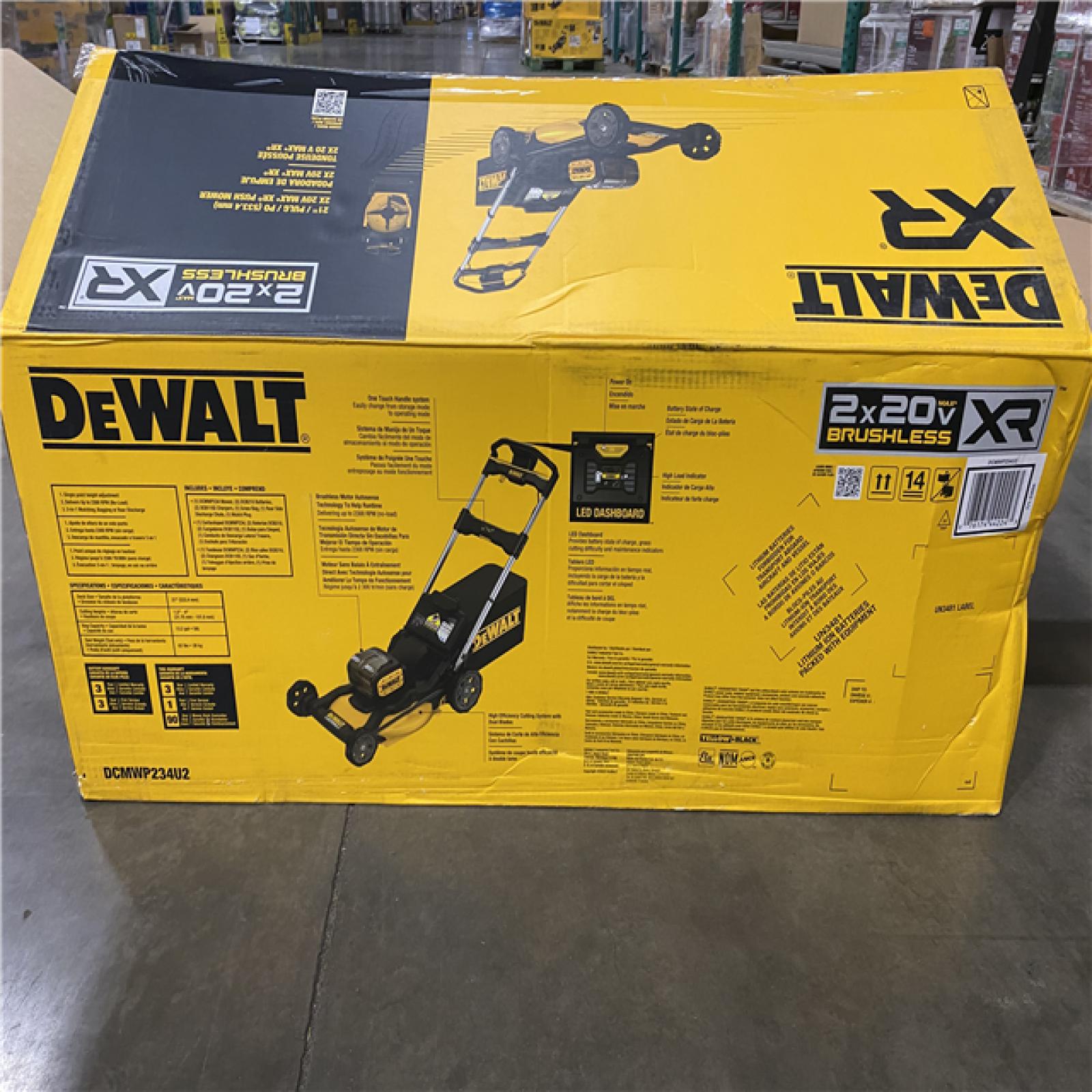 As-Is -DEWALT 2x20V MAX 21 in. Cordless Battery Powered Push Lawn Mower Kit with (2) 10 Ah Batteries and Chargers