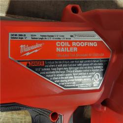 HOUSTON LOCATION - AS-IS (APPEARS LIKE NEW) Milwaukee M18 FUEL Coil Roofing Nailer (TOOL ONLY)