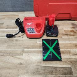 HOUSTON LOCATION - AS-IS Milwaukee 12-Volt Lithium-Ion Cordless Green 250 ft. 3-Plane Laser Level Kit
