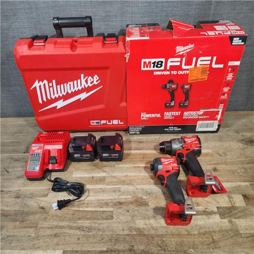 HOUSTON LOCATION - AS-IS Milwaukee  FUEL 18V Lithium-Ion Brushless Cordless Hammer Drill and Impact Driver Combo Kit