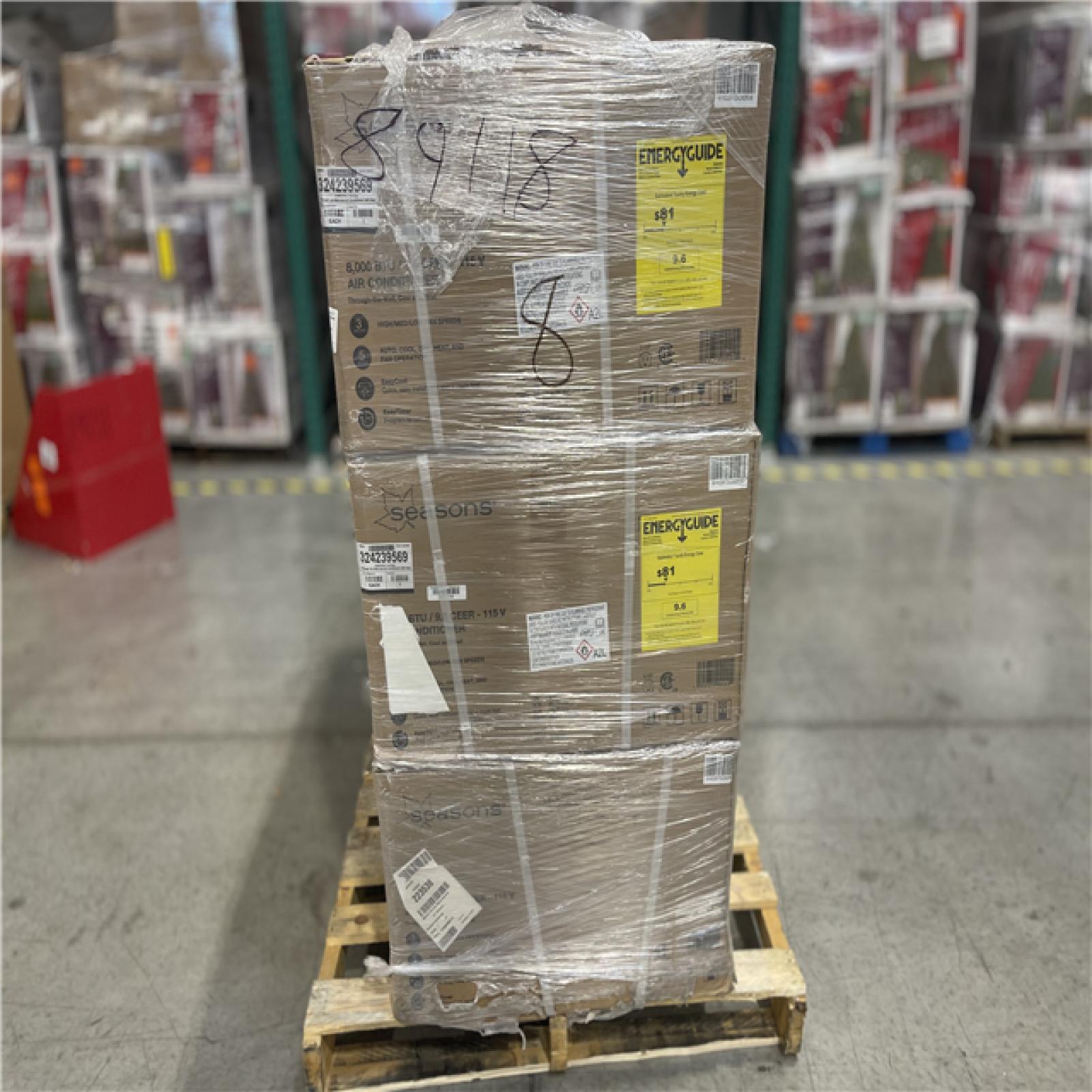 DALLAS LOCATION - SEASONS 8 000 BTU AIR CONDITIONER PALLET-(8 UNITS)