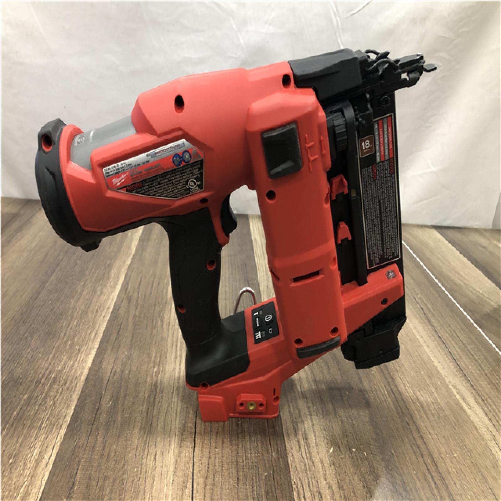 AS-IS  Milwaukee FUEL 18-Volt Lithium-Ion Brushless Cordless Gen II 18-Gauge Brad Nailer (Tool-Only)