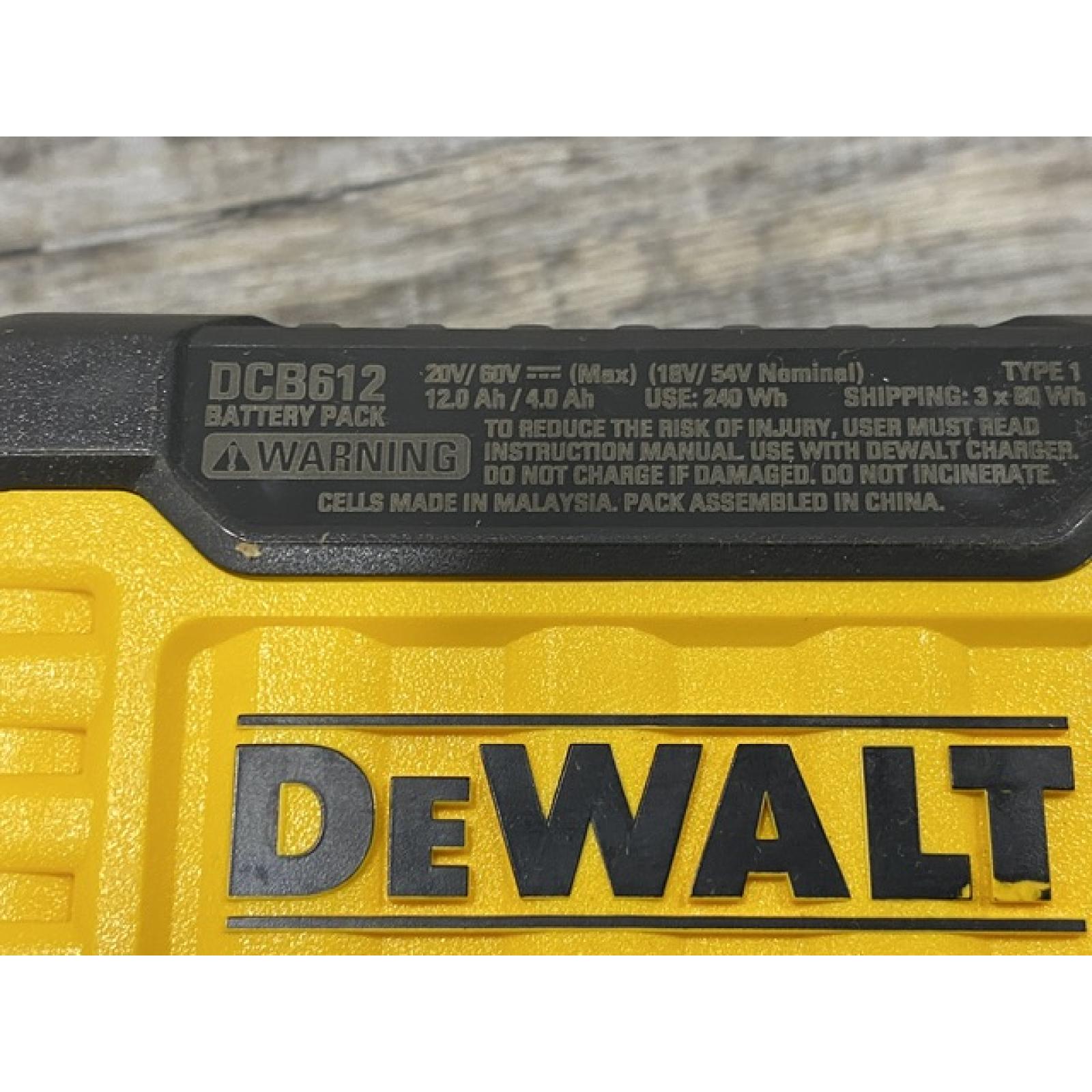 AS-IS DEWALT FLEXVOLT 20V/60V MAX Lithium-Ion 12.0Ah Battery