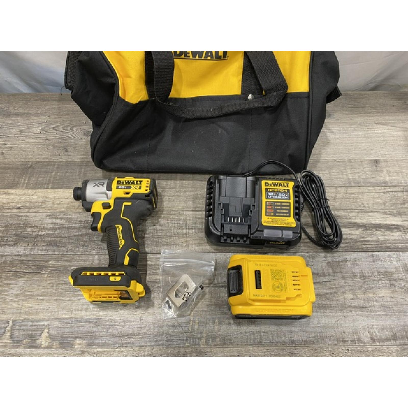 AS-IS DEWALT 20-Volt Maximum XR Lithium-Ion Cordless Brushless 1/4 in. 3-Speed Impact Driver Kit