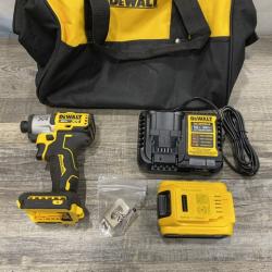 AS-IS DEWALT 20-Volt Maximum XR Lithium-Ion Cordless Brushless 1/4 in. 3-Speed Impact Driver Kit