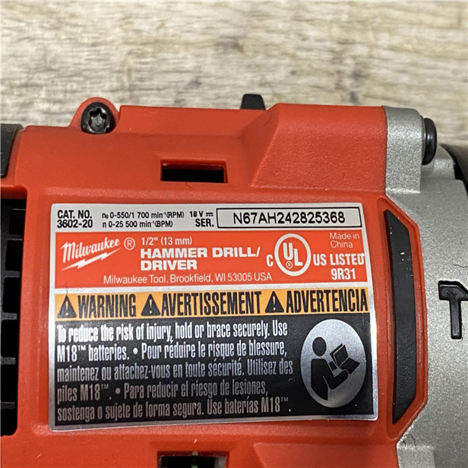 AS-IS Milwaukee 18-Volt Lithium-Ion Brushless Cordless Compact Hammer Drill/Impact Combo Kit