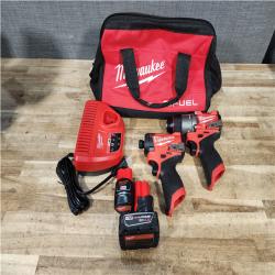 Houston Location AS-IS Milwaukee FUEL Drill and FUEL Impact and Batteries QTY/2 and Charger