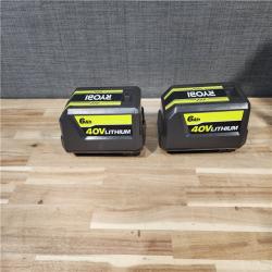 HOUSTON LOCATION - AS-IS RYOBI 40V 1800-Watt Portable Battery Power Station Inverter Generator and 4-Port Charger with (2) 6.0 Ah Batteries