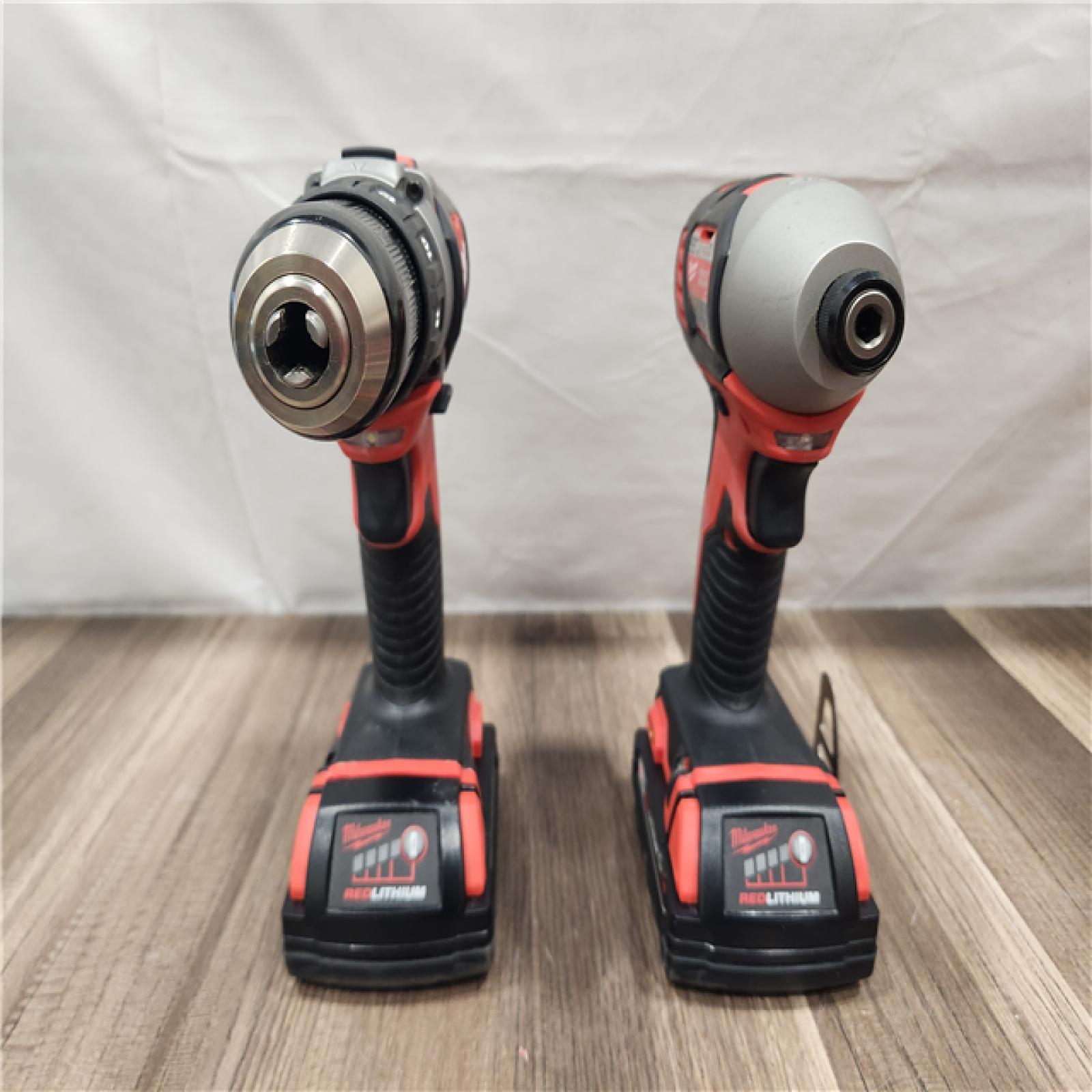 AS-IS- Milwaukee 18V Cordless Brushed 2-Tool Drill/Driver and Impact Driver Kit