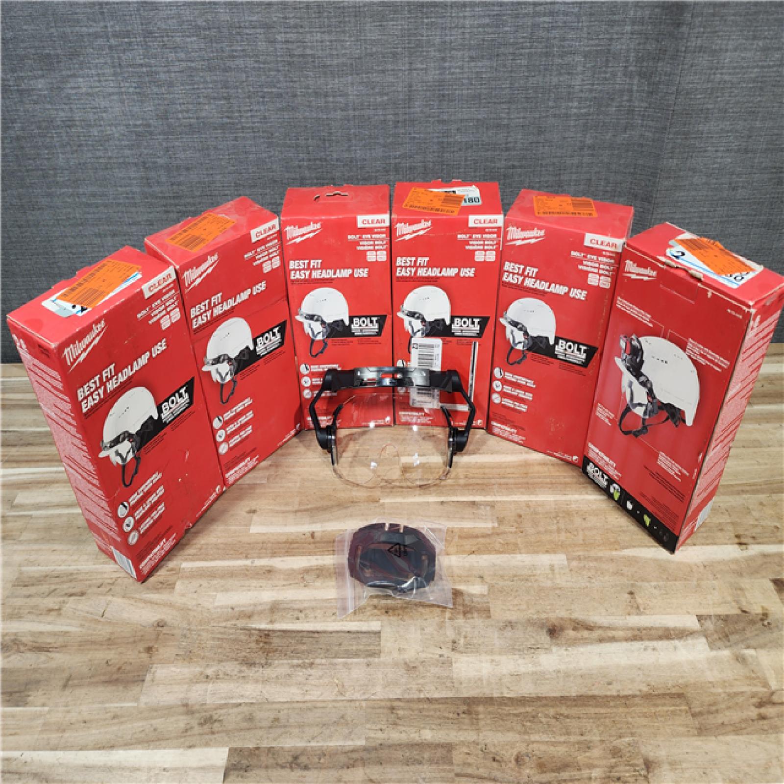 HOUSTON LOCATION - AS-IS Milwaukee Bolt Anti-Fog PPE Protective Glasses Clear Lens Black Frame QTY - 6