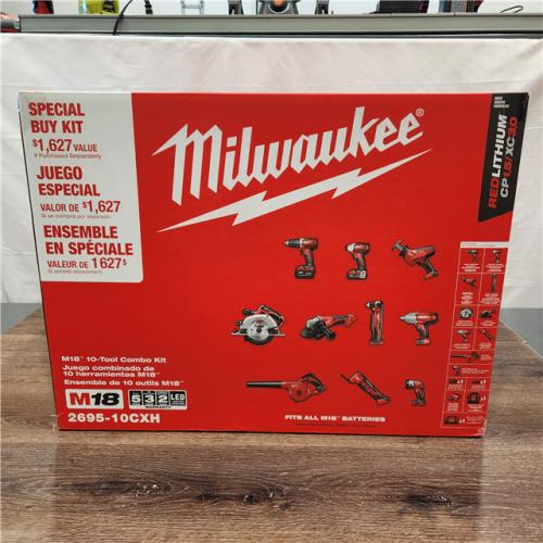 NEW!  Milwaukee M18 10 TOOL COMBO KIT BATTERY CHARGER INCLUDED