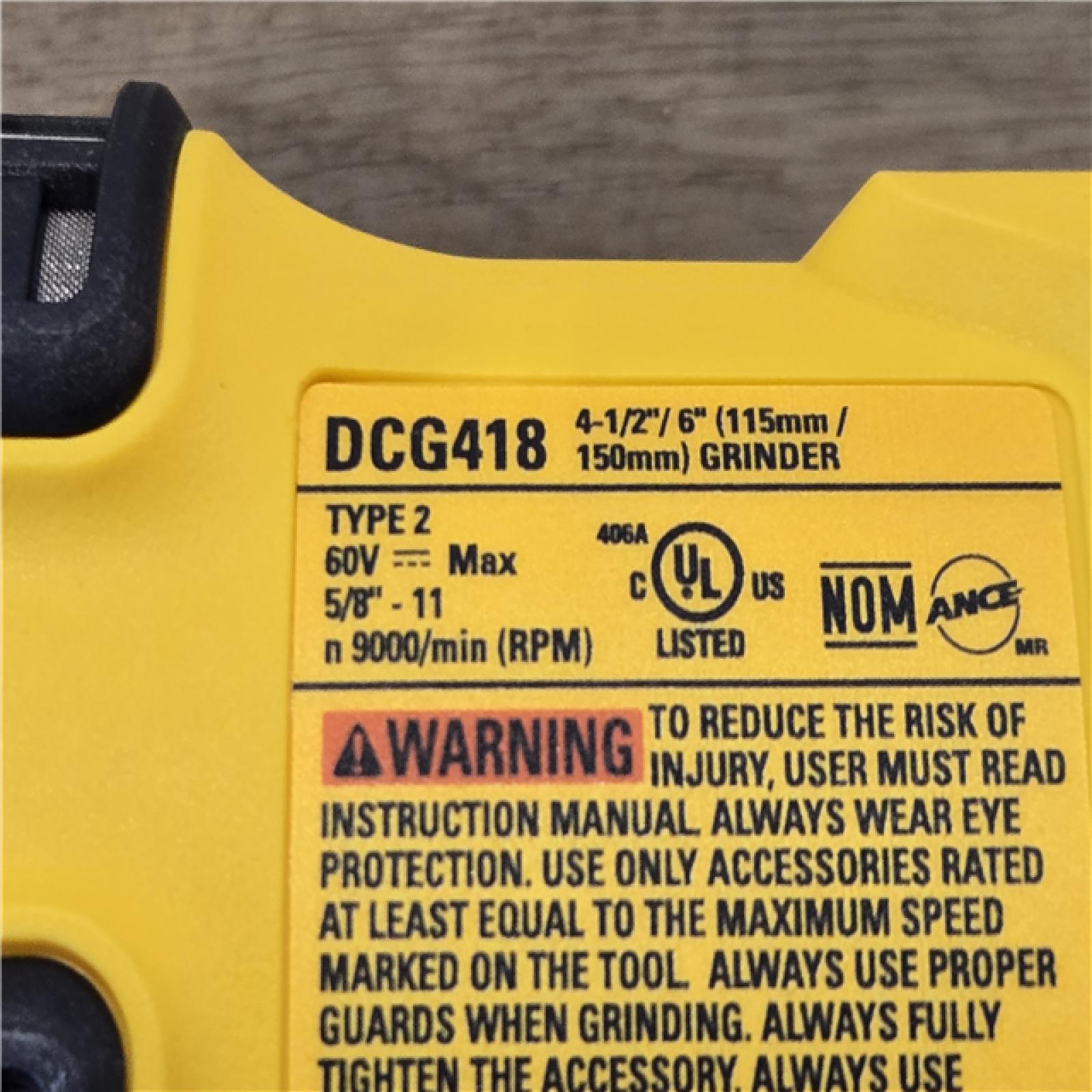 AS-IS DEWALT FLEXVOLT 60V MAX Cordless 4.5 in.-6 in. Small Angle Grinder (Tool Only)