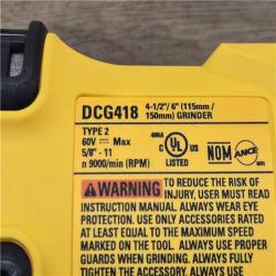 AS-IS DEWALT FLEXVOLT 60V MAX Cordless 4.5 in.-6 in. Small Angle Grinder (Tool Only)