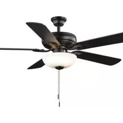 DALLAS LOCATION - Hampton Bay Rothley II 52 in. Indoor LED Matte Black Ceiling Fan with Light Kit (24 UNITS)