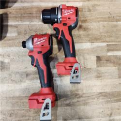 HOUSTON LOCATION - AS-IS Milwaukee 18V Lithium-Ion Brushless Cordless Compact Drill/Impact Combo Kit